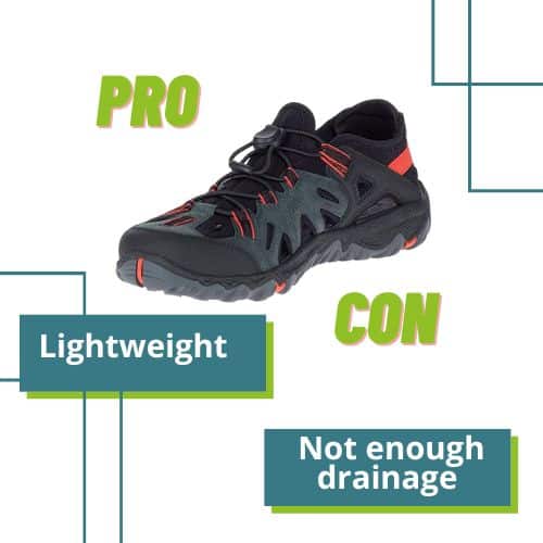 pro n con Merrell Mens All Out Blaze Sieve Water Shoes